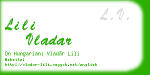 lili vladar business card